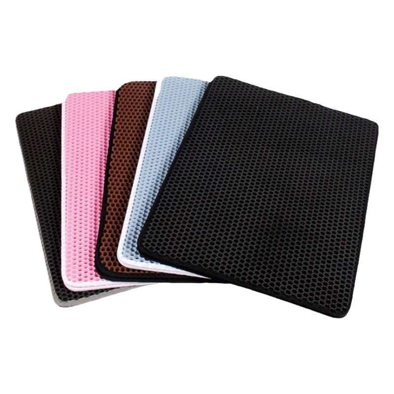 Cat litter mat cat litter box filter anti-out cat litter oversized EVA double-layer pet sand control mat cat supplies wholesale
