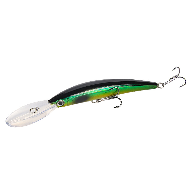 Luya cebo de lengua larga Mino buceo 15.3cm16g simulación de sonido perlas cebo falso agua dulce mar pesca abalorios cebo bajo