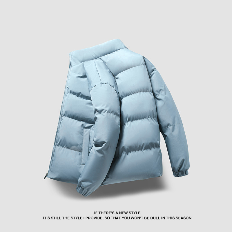 Chaqueta acolchada de algodón para hombre transfronteriza de otoño e invierno chaqueta acolchada de algodón casual chaqueta acolchada de algodón para hombre chaqueta acolchada de algodón abrigo de pan abrigo de cuello alto logotipo imprimible