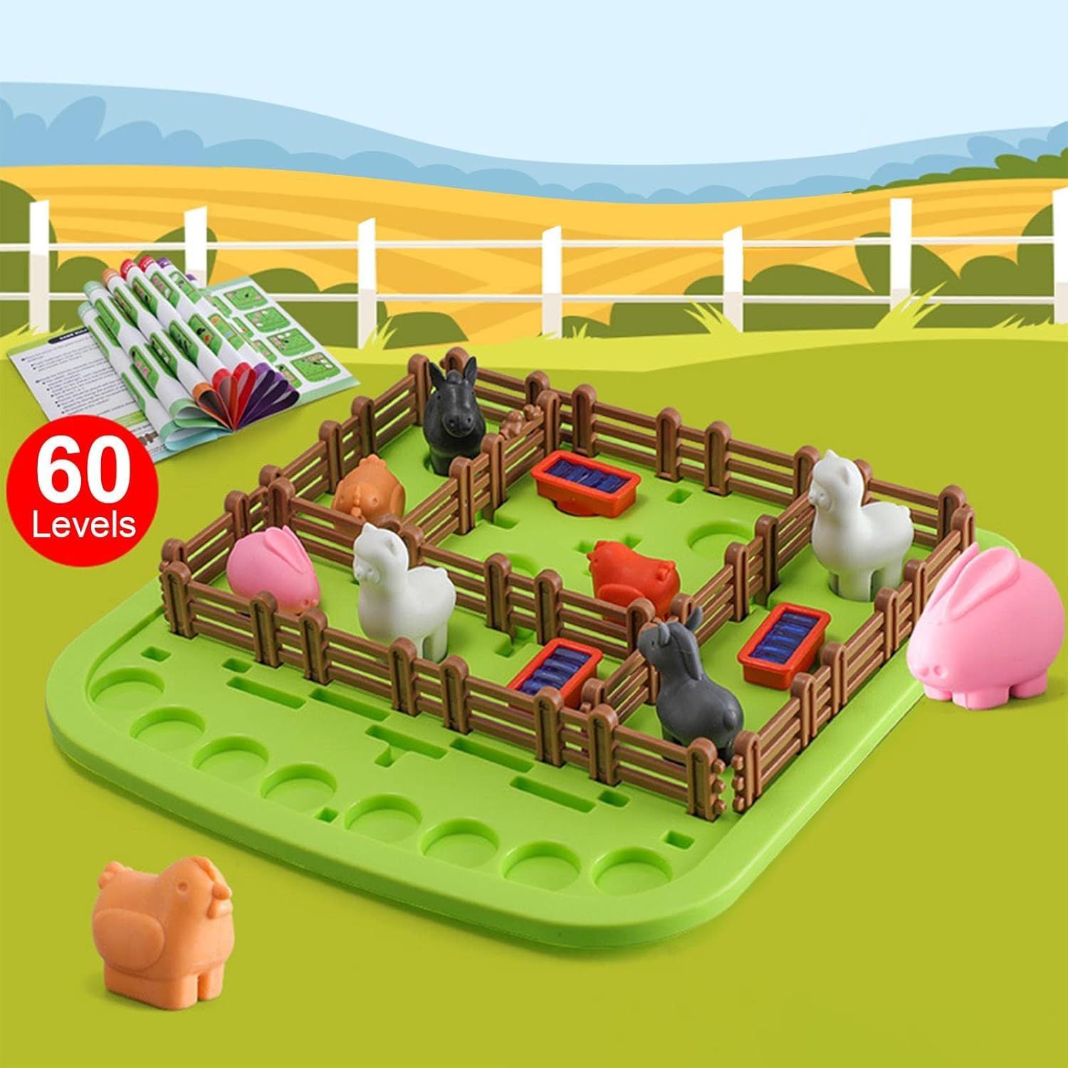 Granjeros inteligentes empalmado pensamiento lógico de los niños sentido espacial juguetes de entrenamiento de razonamiento de 4 - 12 años de edad despacho de aduanas juegos de mesa