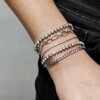 Chain with pigtail, jewelry, set, bracelet, European style, simple and elegant design