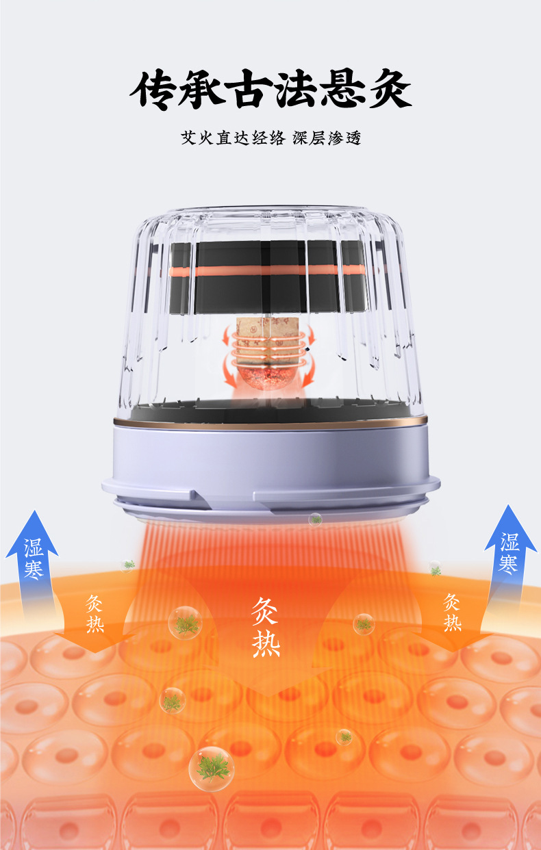 Qichuntang Moxa Box Set 4 Units Portable Moxibustion Device for Home Use on Abdomen Waist Shoulder and Neck with 48 Moxa Cones and 4 Single Straps quality and texture