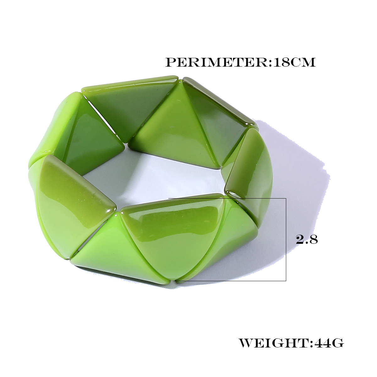 Exaggerated Triangle Arylic Women's Bangle display picture 1