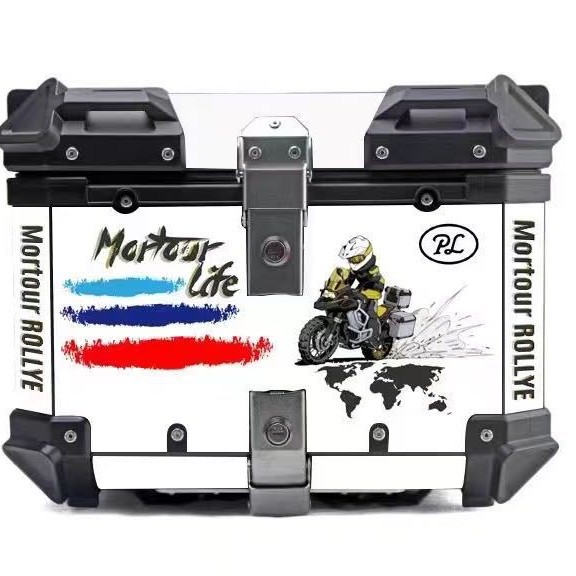 Ahora 45L instrumento calcomanía negro/blanco coche eléctrico/motocicleta/bicicleta/motocicleta de aleación Aluminio tronco plano