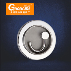 時尚304不鏽鋼入戶衣鈎 玄關隱藏旋轉掛鈎工程款衣鈎實心重物掛鈎