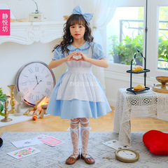 アリスcosメイド服夢遊病ワンダーランド六一子供の日ワンピース女の子子供服舞台表演出衣装