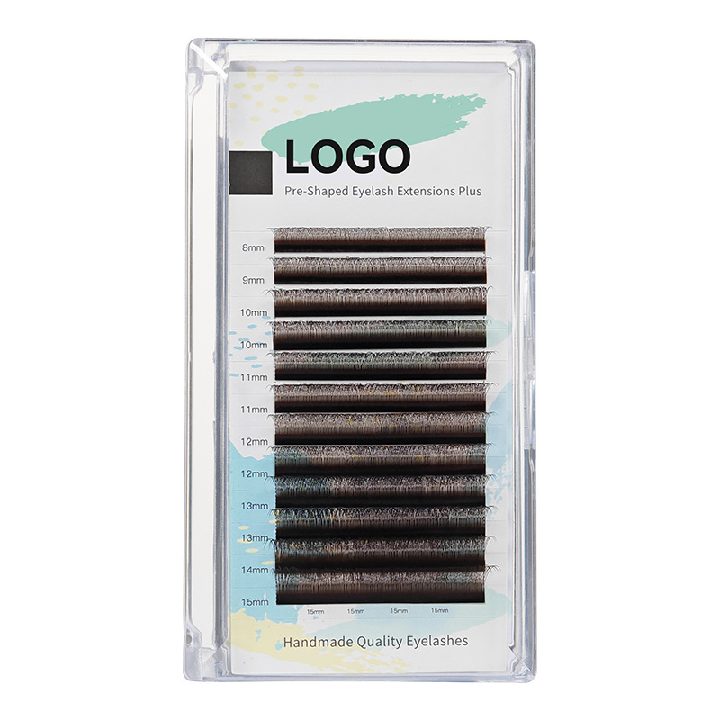 Fábrica estrecha boca pequeña negro marrón trébol 3D injerto al por mayor pestañas falsas suaves no dispersas raíces solo transfronterizas