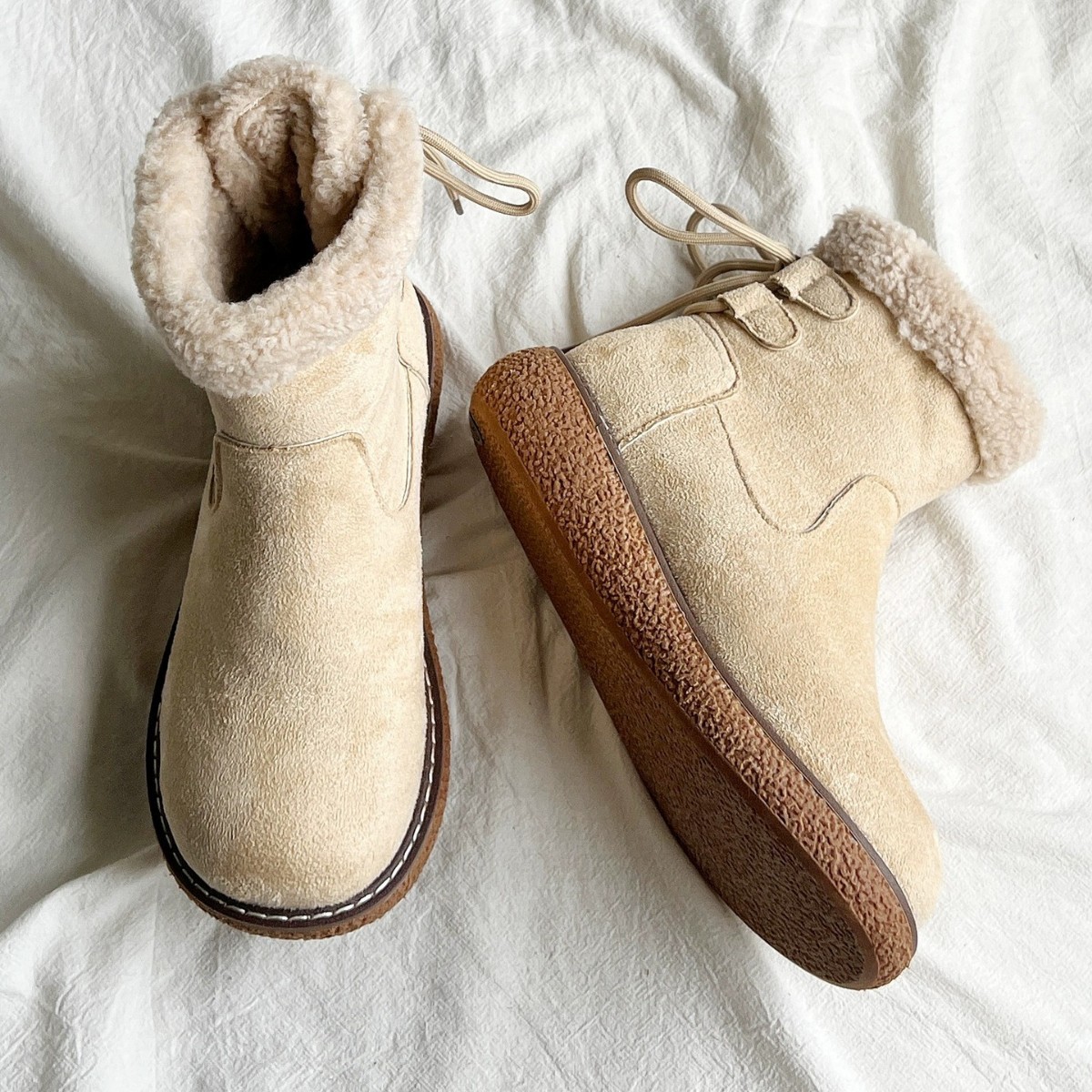 New winter cashmere warm non-slip snow boots with small ankle boots for women_voghion.com