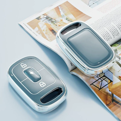 version m6/e6/q1 electric car protective | Electric vehicle key cover shell - b-gray-blue