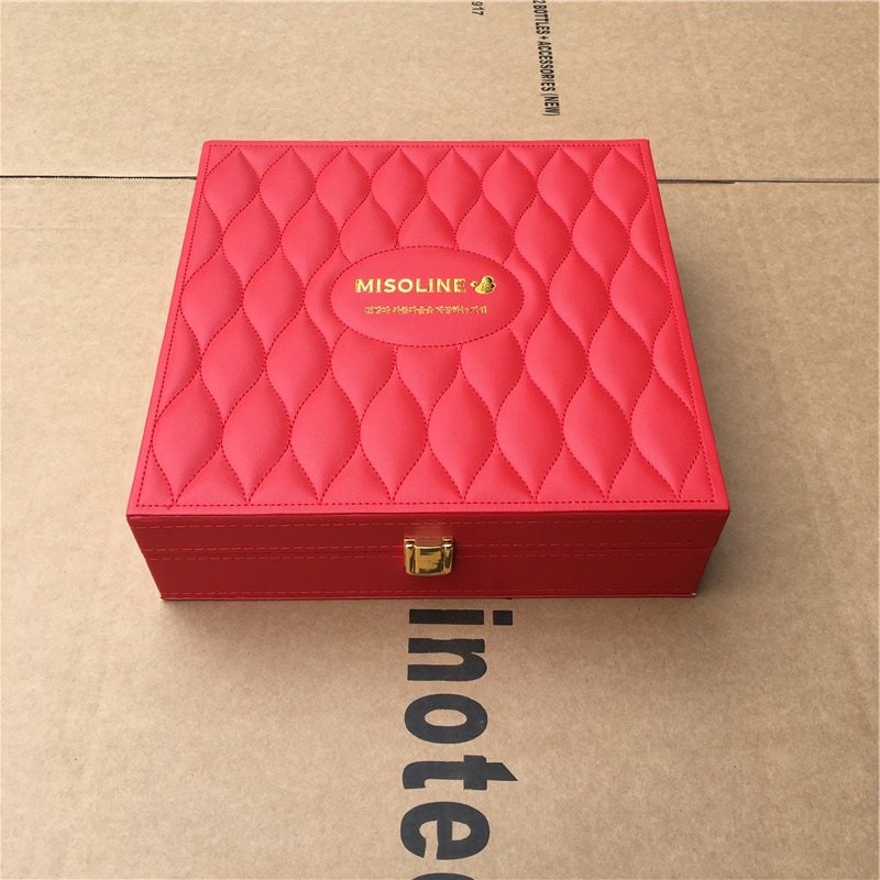 厂家生产/皮质礼品包装盒  皮质保健品套盒 皮质面膜套盒