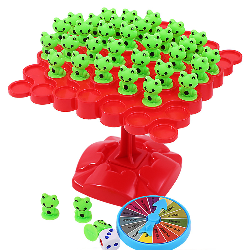 Rana equilibrio árbol concentración equilibrio fuerza entrenamiento juguete niños Jenga doble interactivo educativo juego de mesa de ocio
