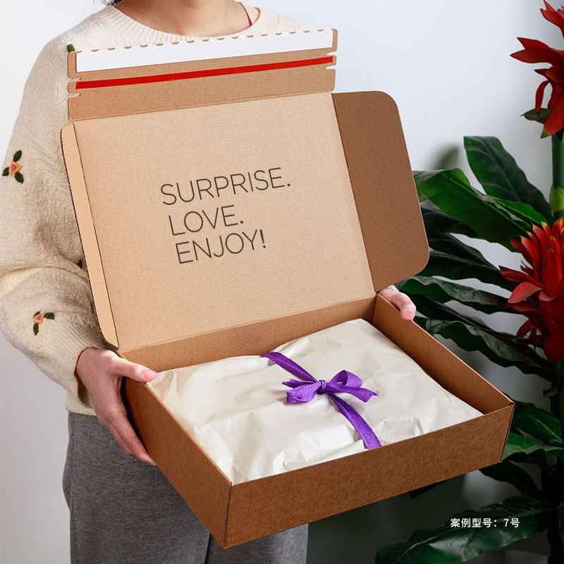 惊喜与爱盒内标语纸箱风衣大衣外套快递物流包装通用拉链飞机盒28