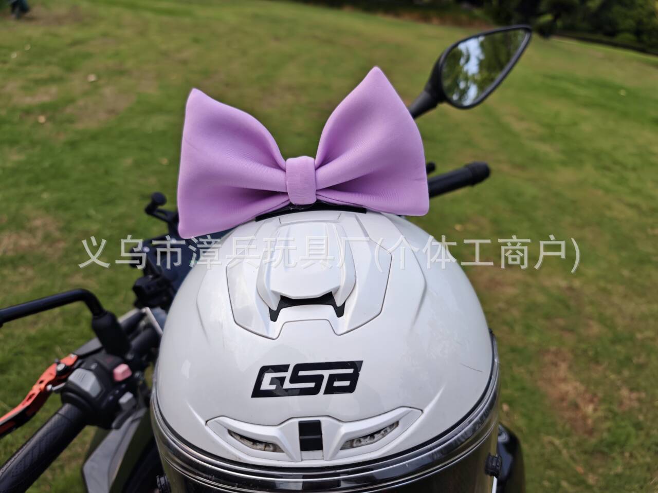 Motorcycle Helmet Bow Decoration Ornaments Modified Car Stickers Accessories Electric Vehicle Motorcycle Tail Three-Dimensional Doll