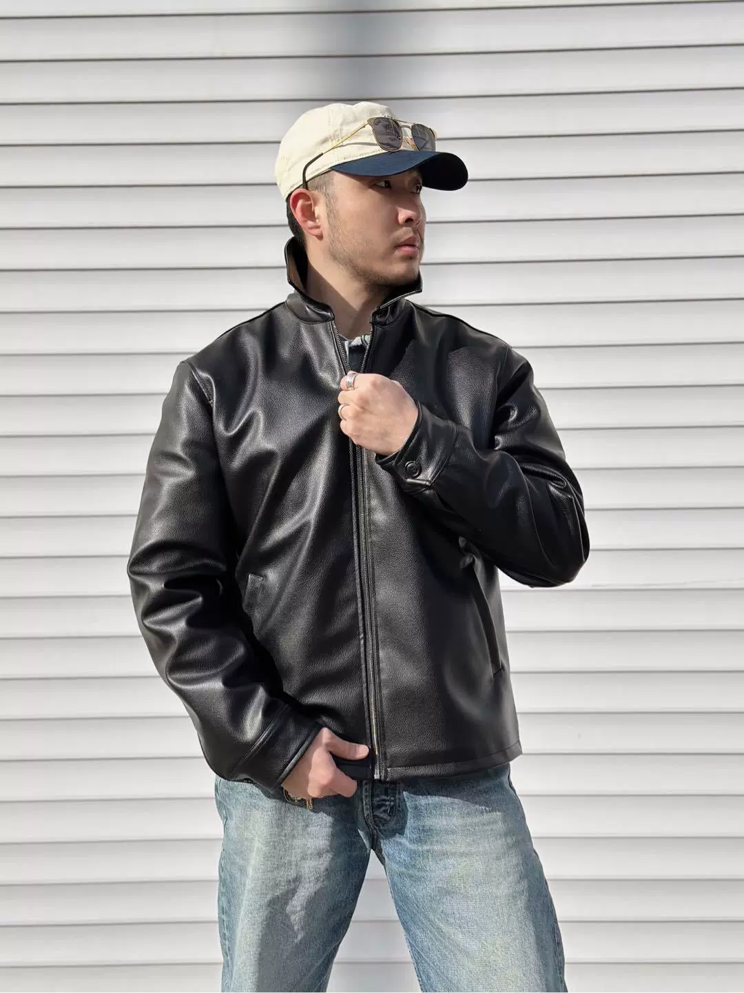 High quality colored long-sleeve with zipper, men's jacket