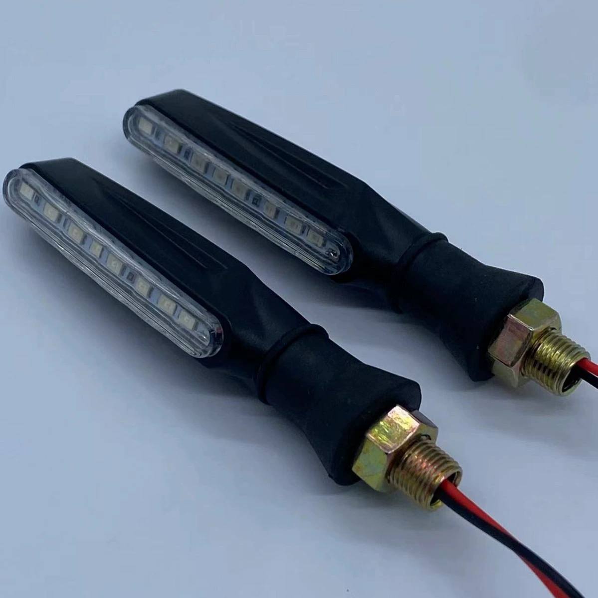 Аксессуары для модификации мотоцикла, индивидуальная строка с одним словом, Креативный светодиодный указатель поворота, Электромобиль, 12 В, индикатор, сигнальная лампа