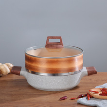 麦饭石家用竹子蒸笼便携家用可竹制小笼包蒸笼多功能厨房浅汤锅