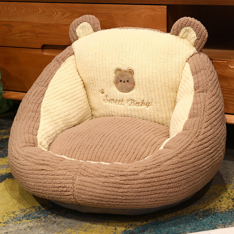 Oficina de dibujos animados medio rodeado tatami cojín animal tirado cojín de cintura cojín de ventana cojín de cintura