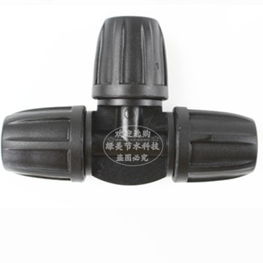 8 / 12 capillario capillario tee con tapa 4 dientes externos tee 912 accesorios de junta de jardinería de micro-spray capilar