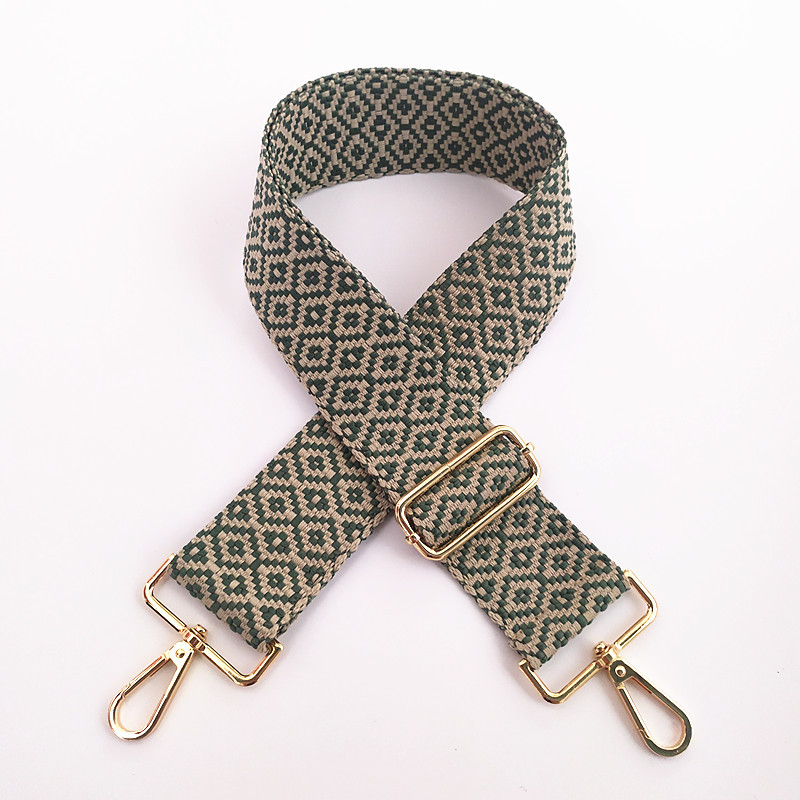 Correa de bolsa de mujer correa de hombro ancha de algodón bordado correa de mochila ajustable alargada correa de hombro de reemplazo Correa crossbody de un solo hombro