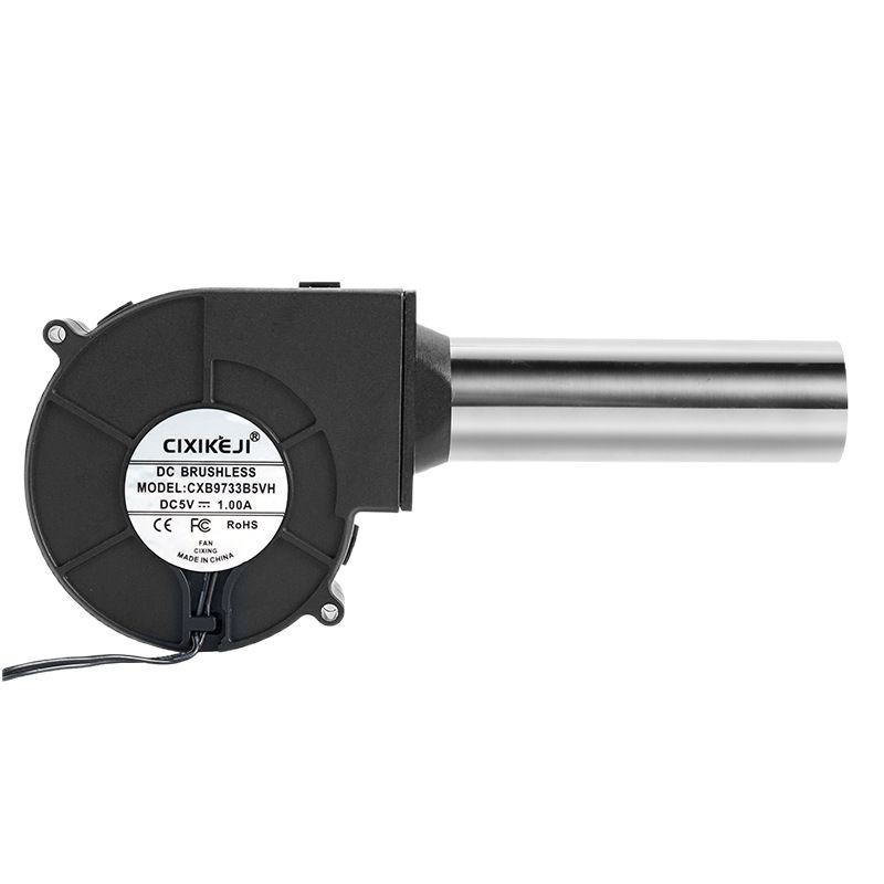 Suministro directo de fábrica 9733USB enchufe banco de energía parrilla de leña al aire libre soplador de CC regulación de velocidad de 5V para ayudar a la combustión
