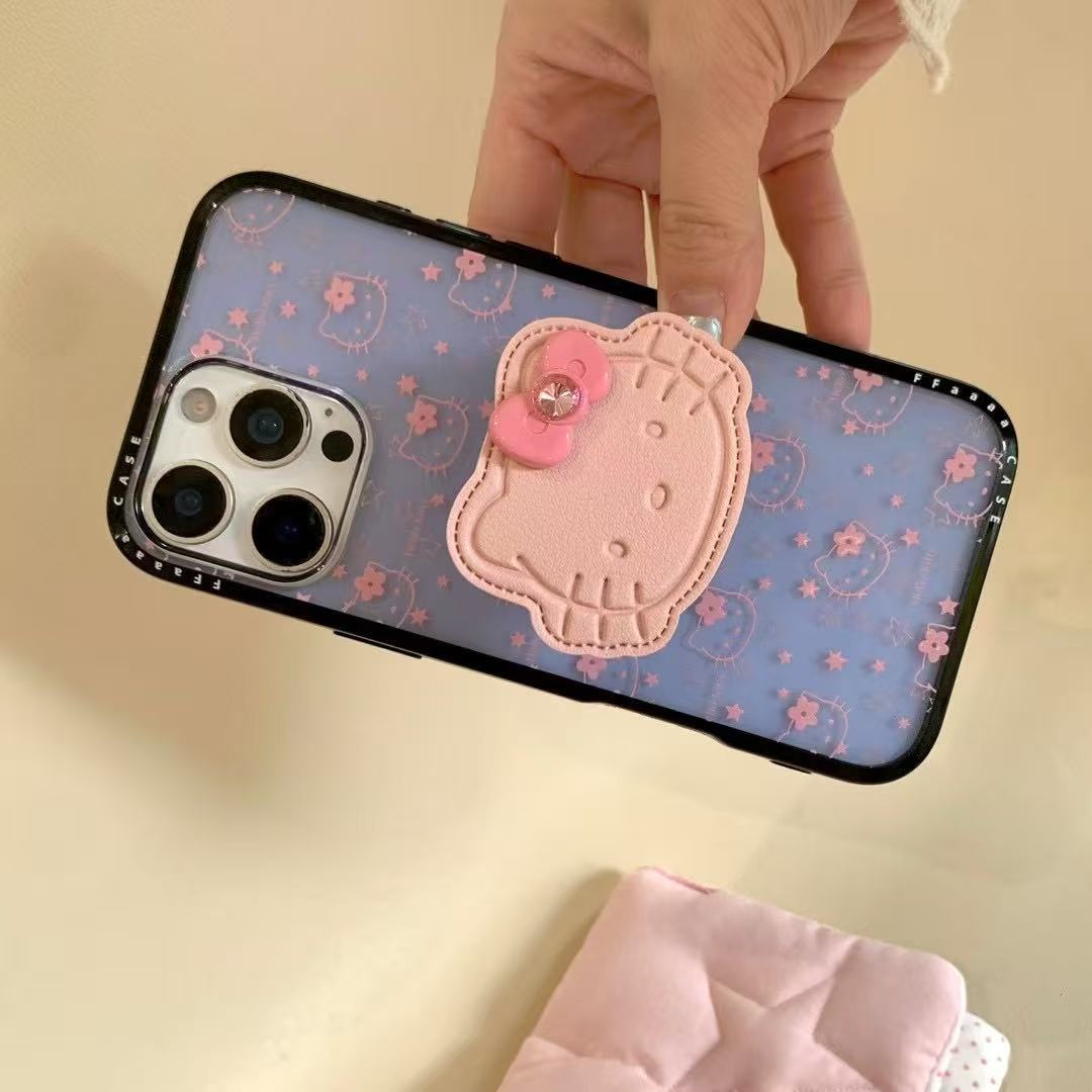 Estrella coreana flor gato para Apple 16ProMax funda para teléfono móvil 15Pro chica 14/13 soporte 15PM