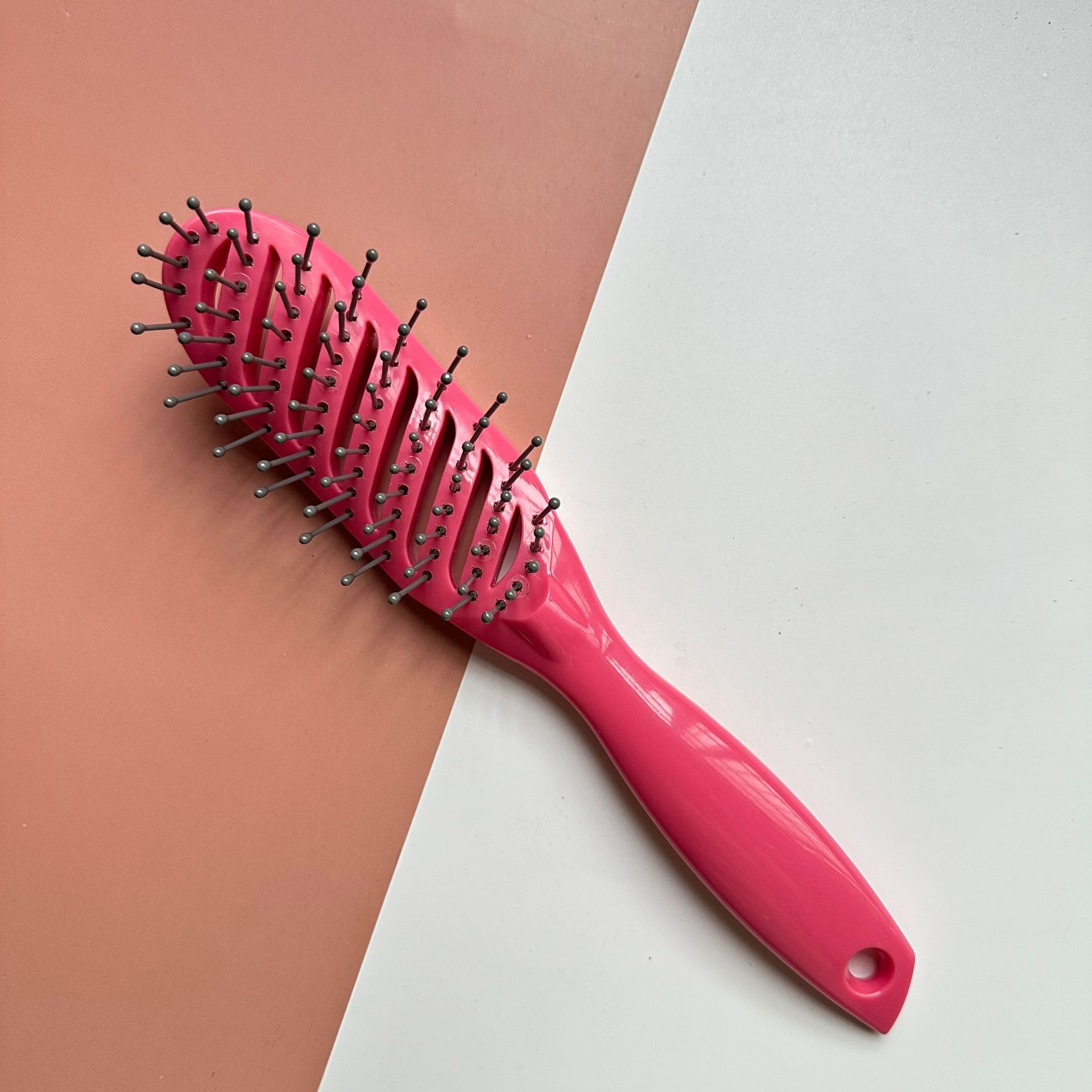 작은 곡선 빗 핑크