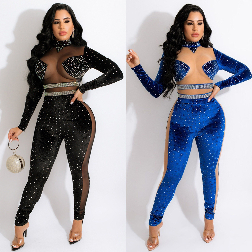 Net Yarn Transparent Jumpsuit NSWNY97178