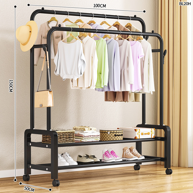 110 블랙 [복층 이중극] 이중수납 + 바퀴 4개