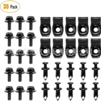 35pcs автомобильная крышка защитный корпус болт металлический U-образный зажим фиксатор бампера подкладка
