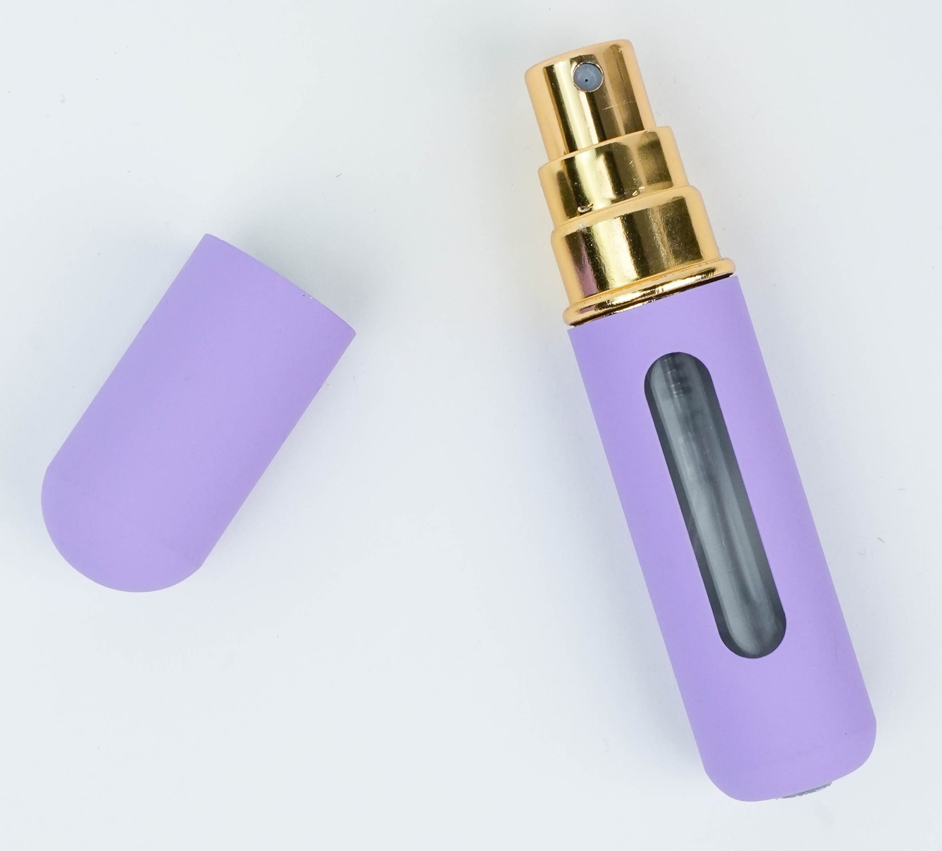 Botella de subenvasada con perfume en la parte inferior de 5ml, botella cosmética en aerosol reciclable, botella de pintura elástica de perfume de muestra portátil