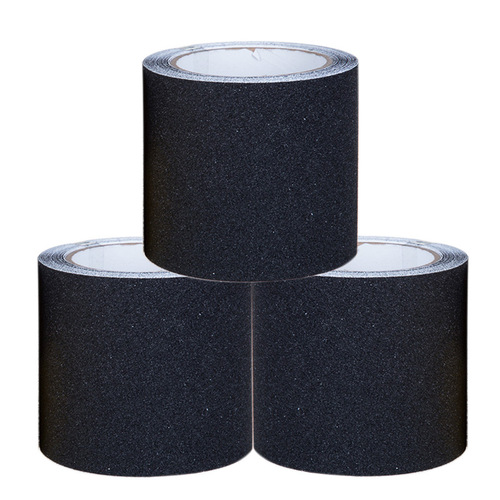 Wholesale PVC step anti-slip tape 10cm wide black and yellow frosted tape waterproof anti-slip sandpaper anti-slip tape