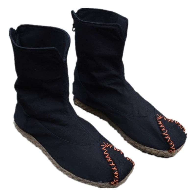 Модная Национальная Мужская обувь, новые арочные сапоги на весну и лето, Мужские ботинки в этническом стиле, парусиновые ботинки средней ствола, повседневный костюм, обувь ханьфу