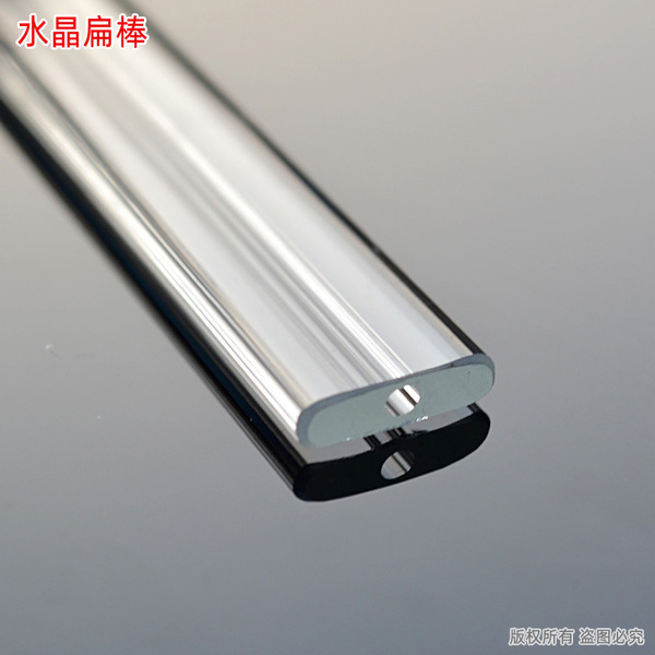 Glass flat rod with hole transparent K5 lighting tube rod…