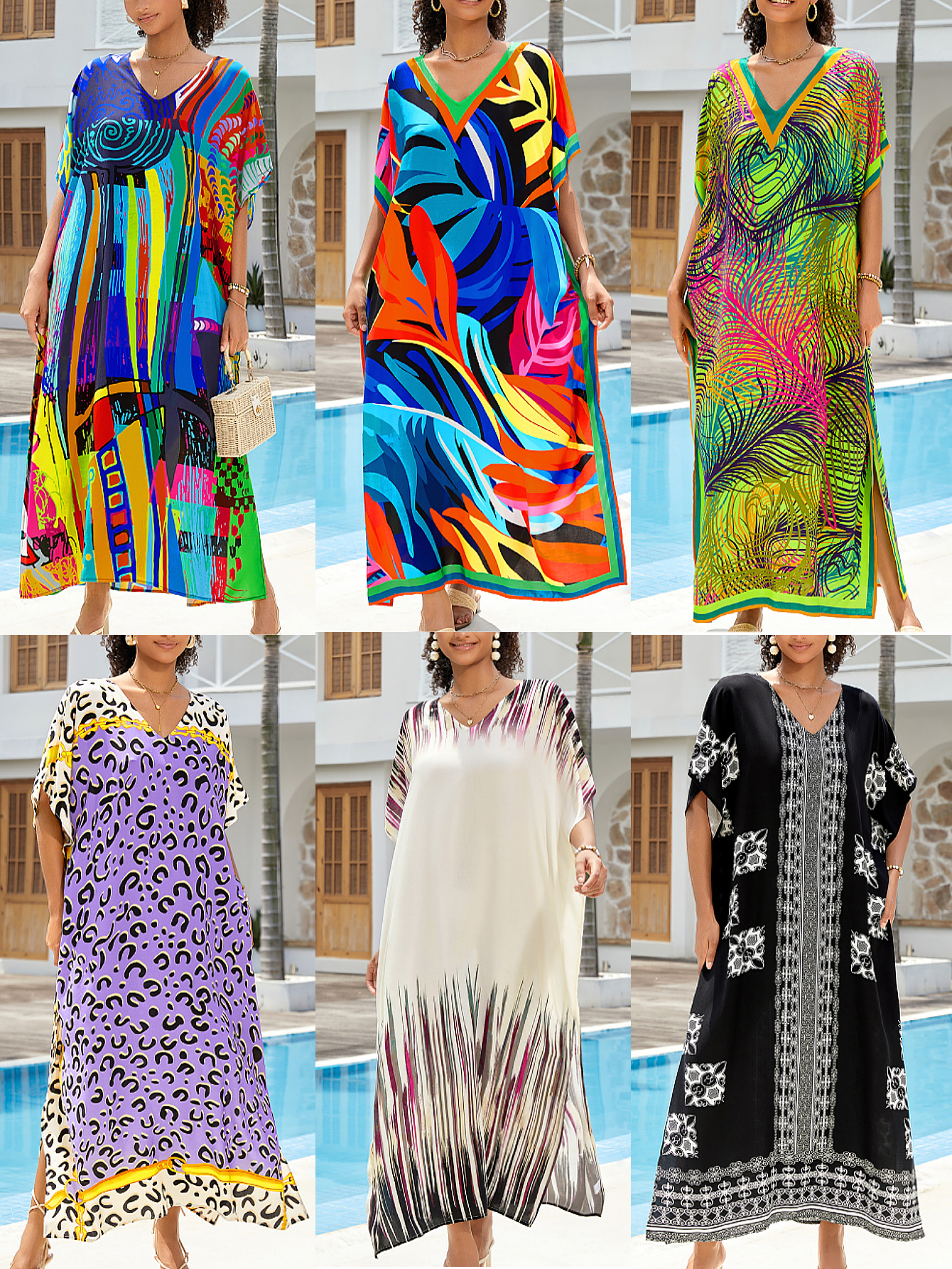 Playa blusa algodón hombre colocación de impresión de tinte vestido de vacaciones bikini camiseta protector solar traje de baño blusa A039