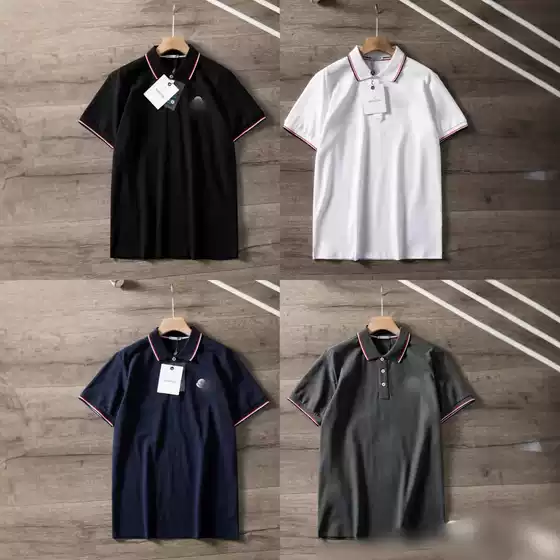 Casual Summer Polo Shirts for Men Business Fashion Short Sleeve Tee with Lapel Cotton Embroidery Trendy Unisex