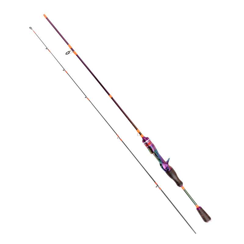 Nueva varilla de boca de caballo de carbono, tira blanca, Micro UL ajustable varilla de pesca de madera maciza, varilla sólida, engranaje de pesca de recubrimiento ligeramente galvanizado