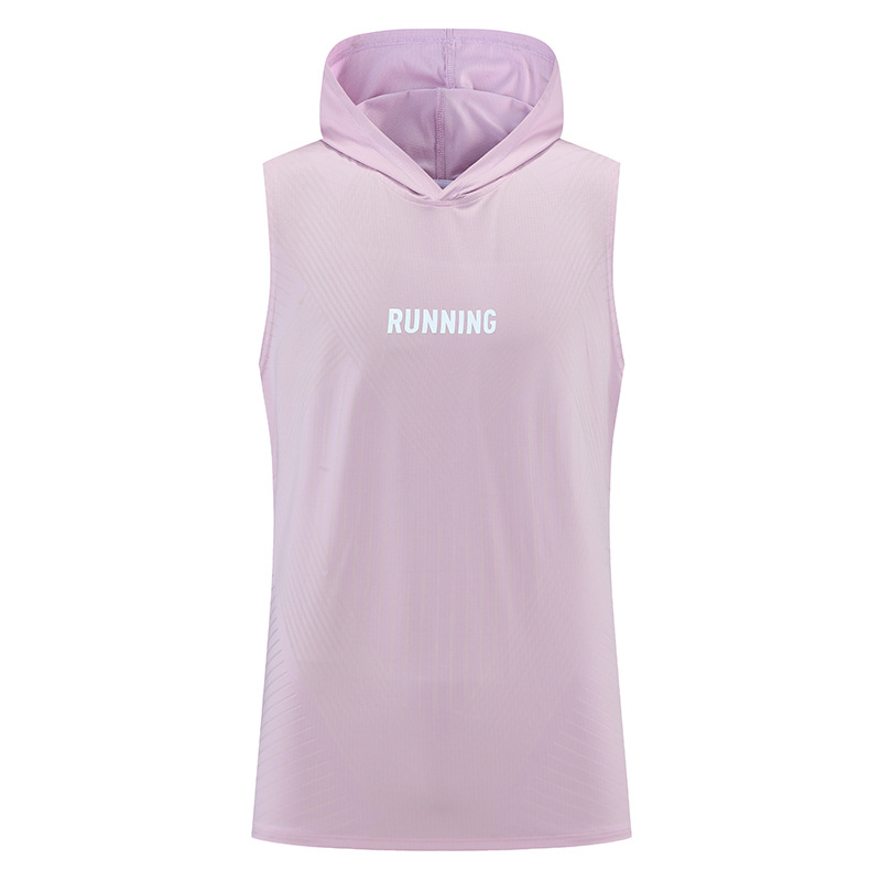 Verano de los hombres al aire libre corriendo Chaleco de secado rápido alto elástico transpirable grupo deportes fitness aeróbic sin mangas superior