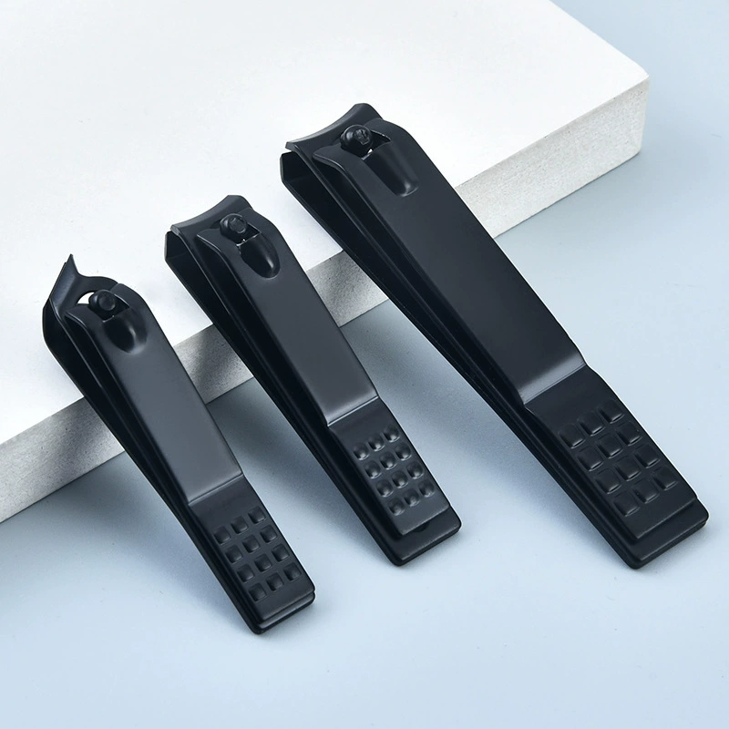 Черные кусачки для ногтей из нержавеющей стали большой маленький размер один набор бытовые кусачки для ногтей маникюрные инструменты маникюрные косые кусачки для ногтей