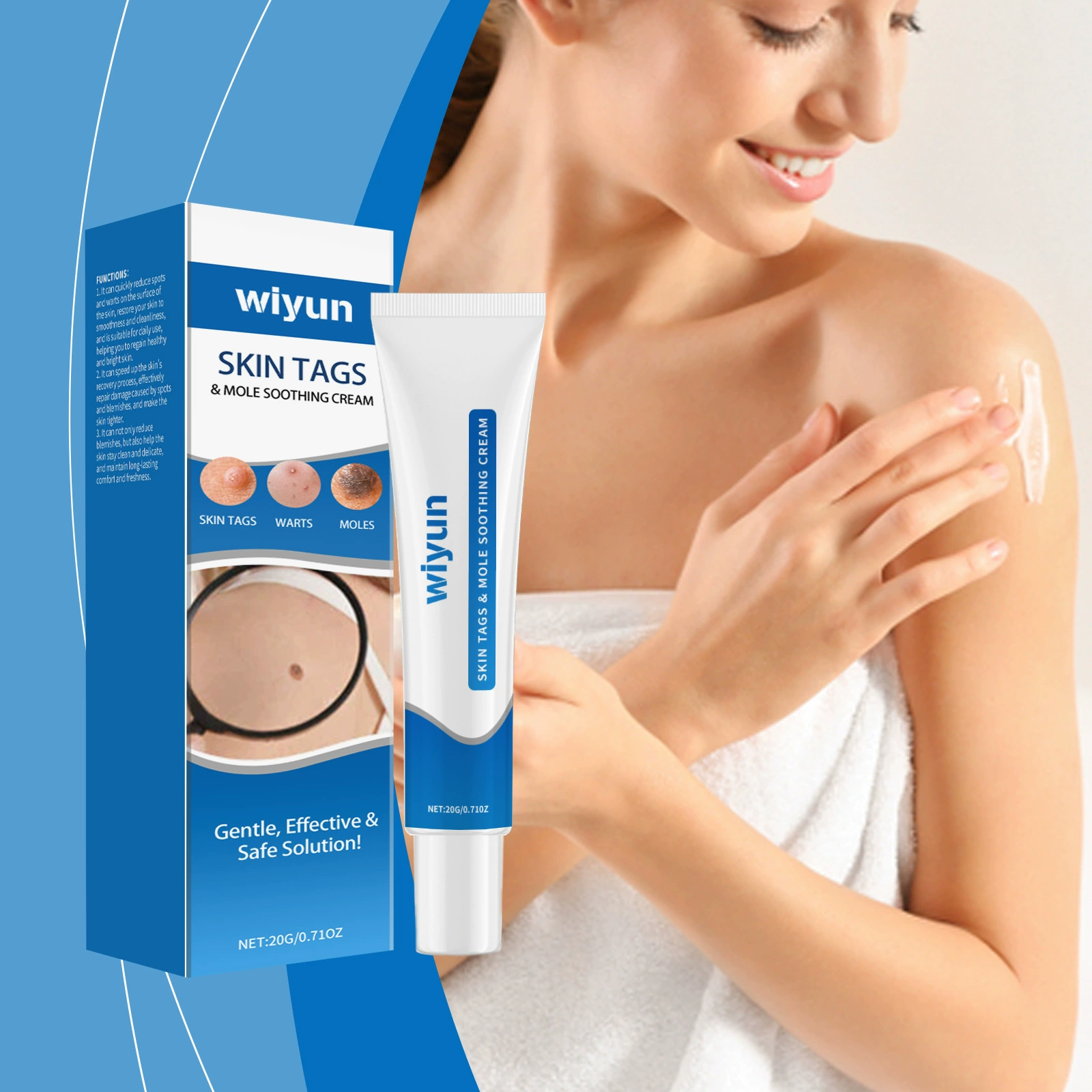WIYUN Мазь по уходу за кожей нежно очищает кожу тела Гладкая и увлажняющая Крем по уходу за кожей