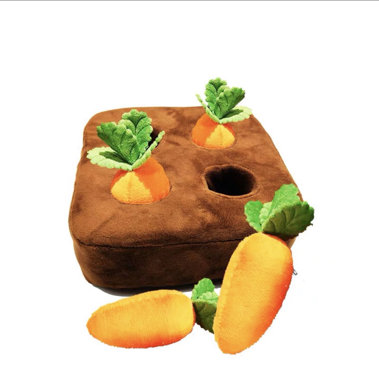 Juguete de peluche de zanahoria, juguete de mordida para mascotas, campo de frutas y verduras, juguete para mascotas Carrot Dog Toy