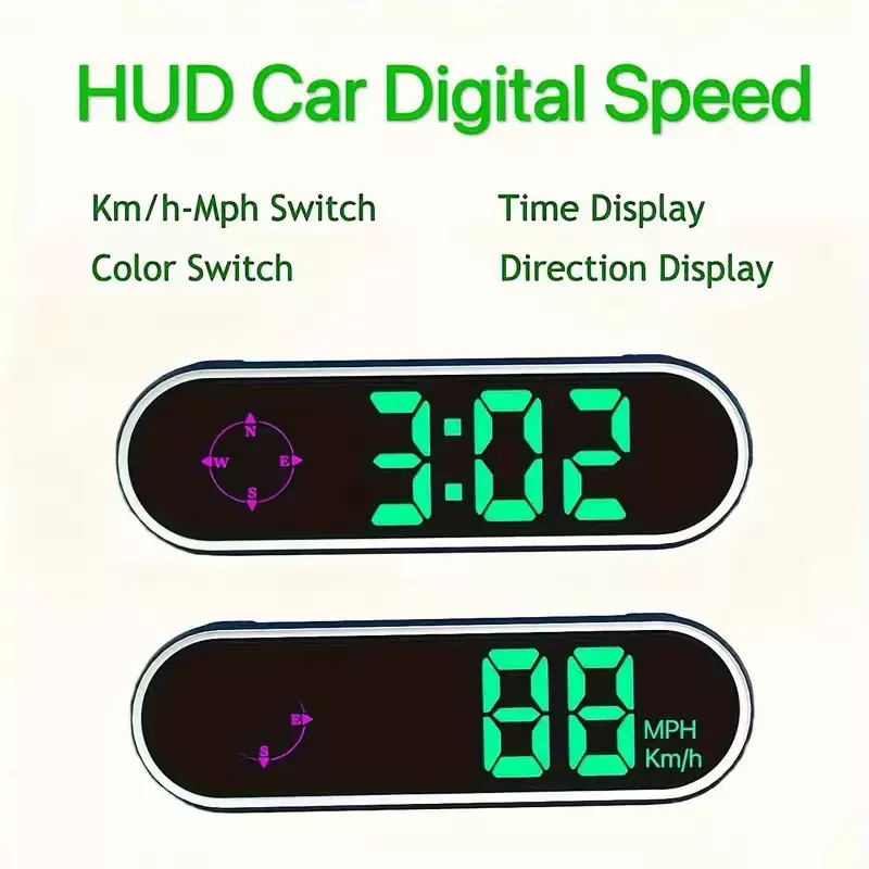 跨境V11 热卖炫彩车载显示器 HUD一体机 KMH/MPH可切换车速显示器