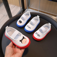 Children's Canvas Shoes 2024 Spring and Autumn New Model Unisex Children's Cloth Shoes Baby Kindergarten Indoor Shoes Cross-border