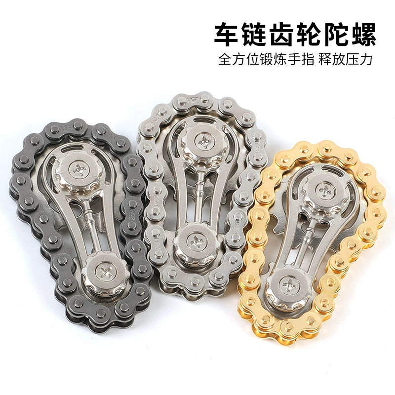 Заводская оптовая продажа антистресс-игрушки, спиннер с цепочкой, металлический, декомпрессионный, черный, технологичный, популярный, новый, креативный спиннер