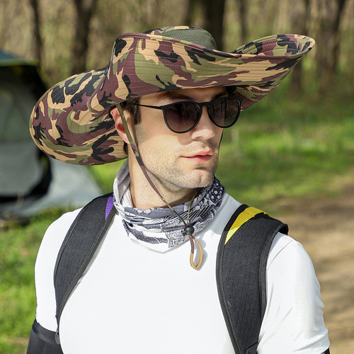 Large Brim Sun Hat for Men, Summer Breathable Face Covering Fisherman Hat for Outdoor Leisure, Unisex Order Factory Store