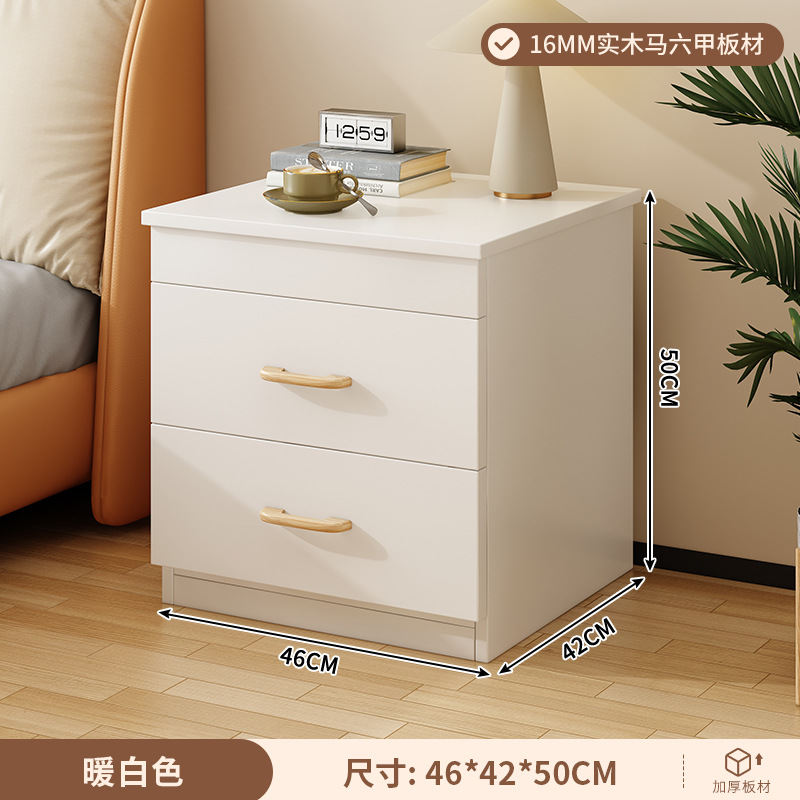 Mesa de cama de madera maciza dormitorio casero al lado de la cama almacenar armario pequeño alquiler de habitaciones estante moderno simple