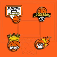 Баскетбольный матч значок MVP спортивная брошь рюкзак украшения сувенир металлическая булавка индивидуальная награда