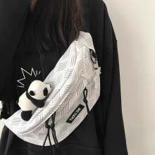 韩国ins风休闲运动百搭斜挎包骑行胸包男学生日系中性风腰包女潮