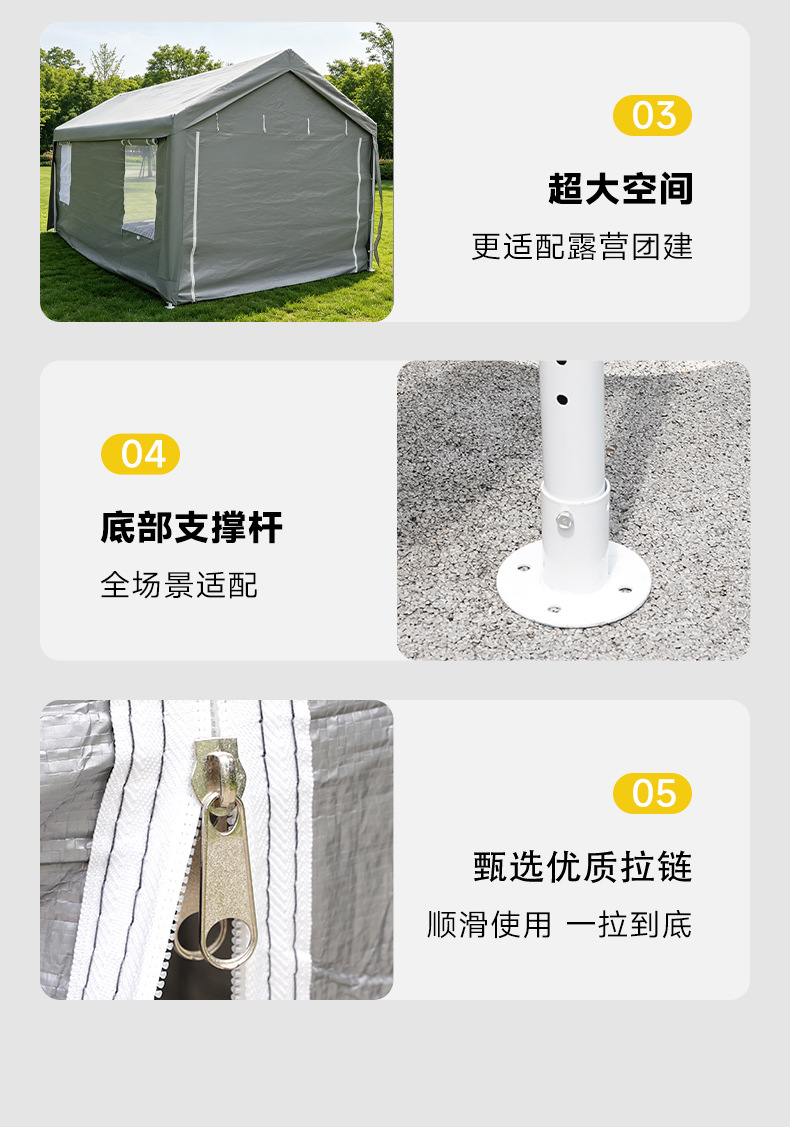 Factory direct supply of camping tents, outdoor windproof and rainproof thickened car canopy, outdoor courtyard sunshade parking shed