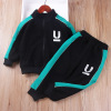 Set, top with zipper for boys with letters, trousers, children's clothing, 3-10 years, long sleeve