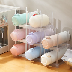 Thermos cup storage rack dormitory multi-layer stackable simple water cup storage rack home cabinet red wine rack storage rack